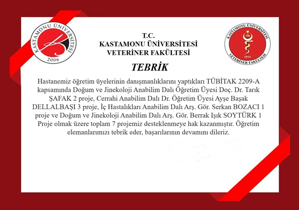 Tübitak 2209-A kapsamında projeleri desteklenen öğrencilerimiz ve danışmanlarını tebrik eder başarılarının devamını dileriz. 